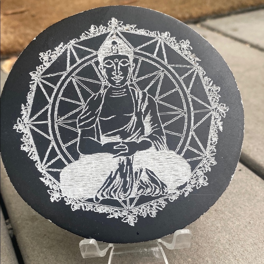 Buddha Selenite Disc 4”